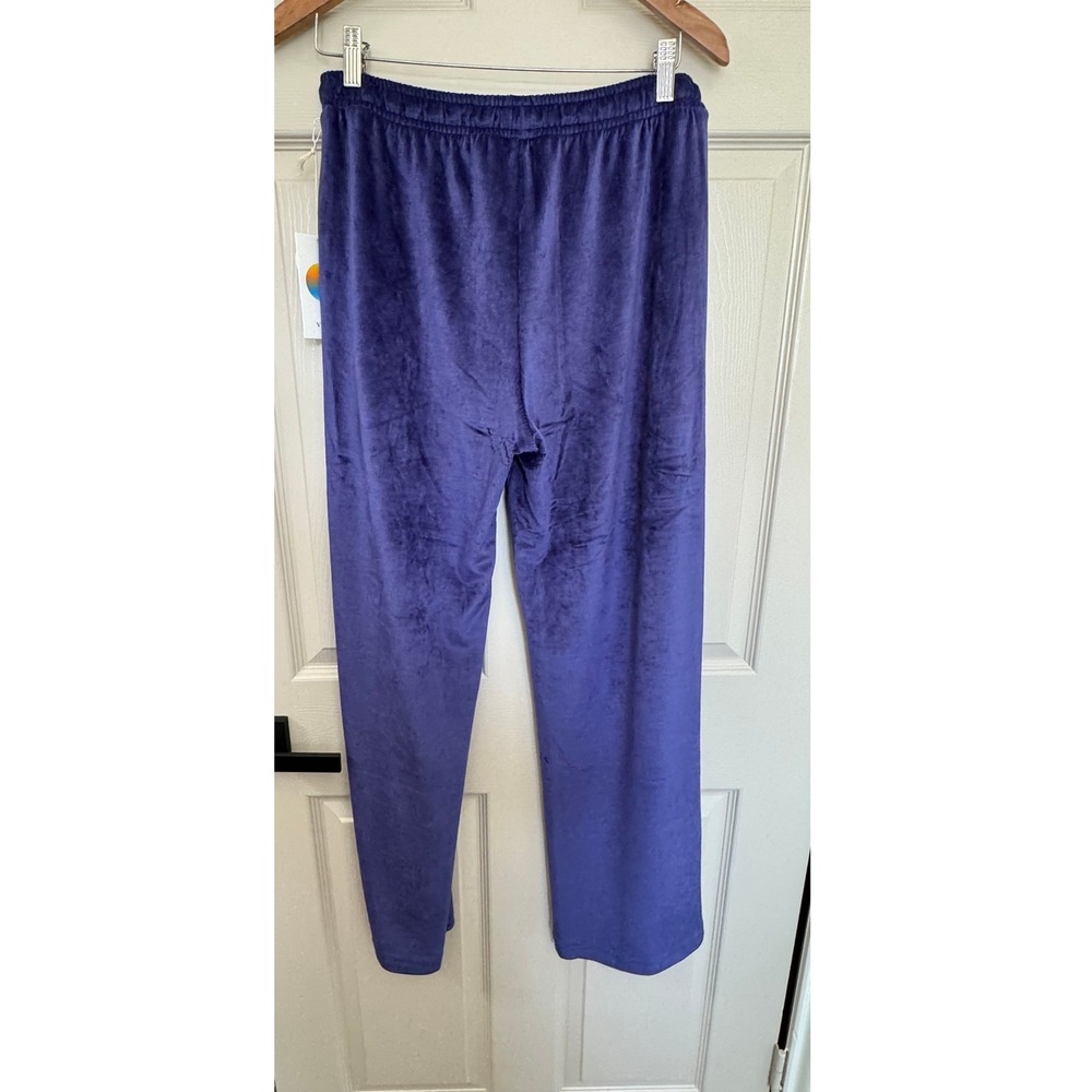 Vuori Pants Womens M Velour Straight Leg Ribbed Relaxed Haven Cozy Athleisure - Picture 2 of 8
